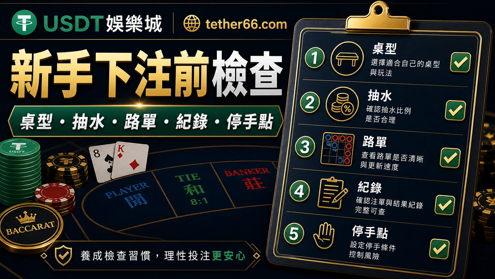 線上百家樂新手檢查表:規則、桌限、倒數節奏與金流紀錄