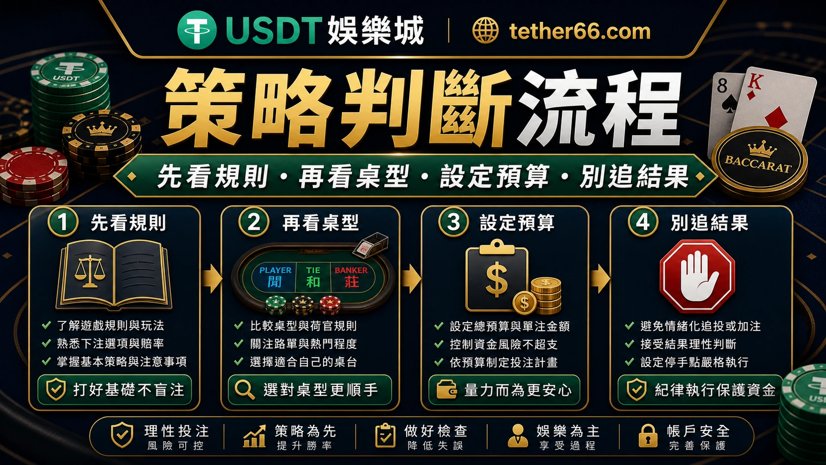 百家樂策略選法流程圖:先選能執行的方法,再看差異