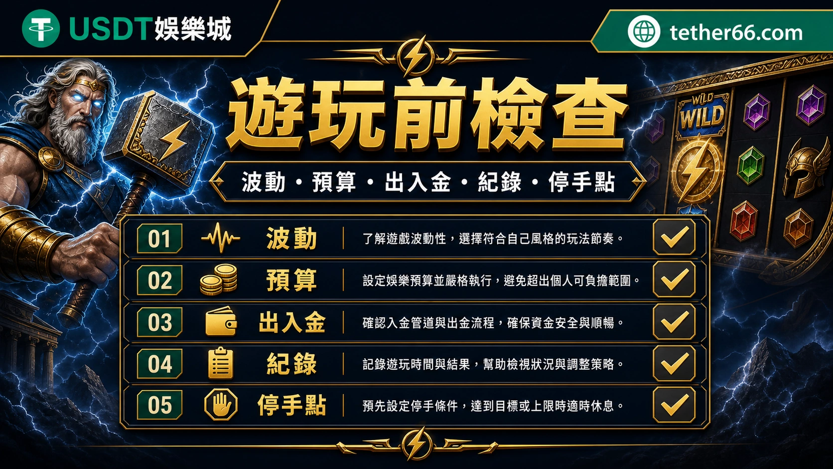 RSG雷神之錘檢查表:規則、節奏、條款與紀錄