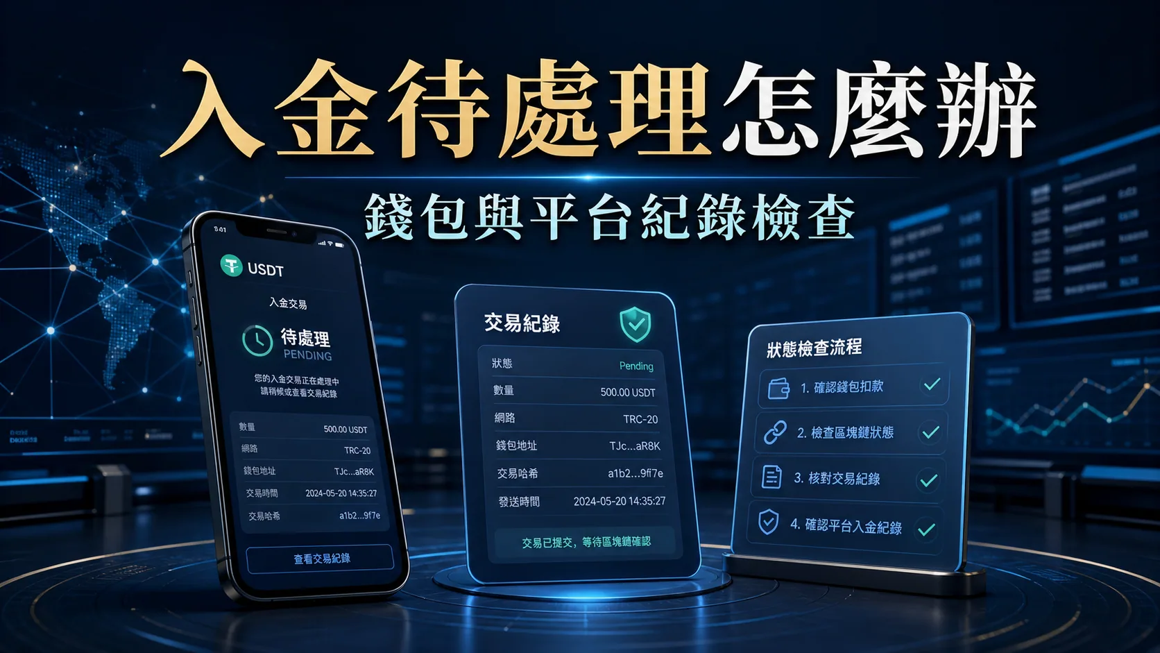 入金待處理怎麼辦,錢包與平台紀錄檢查的 USDT 娛樂城安全指南精選圖