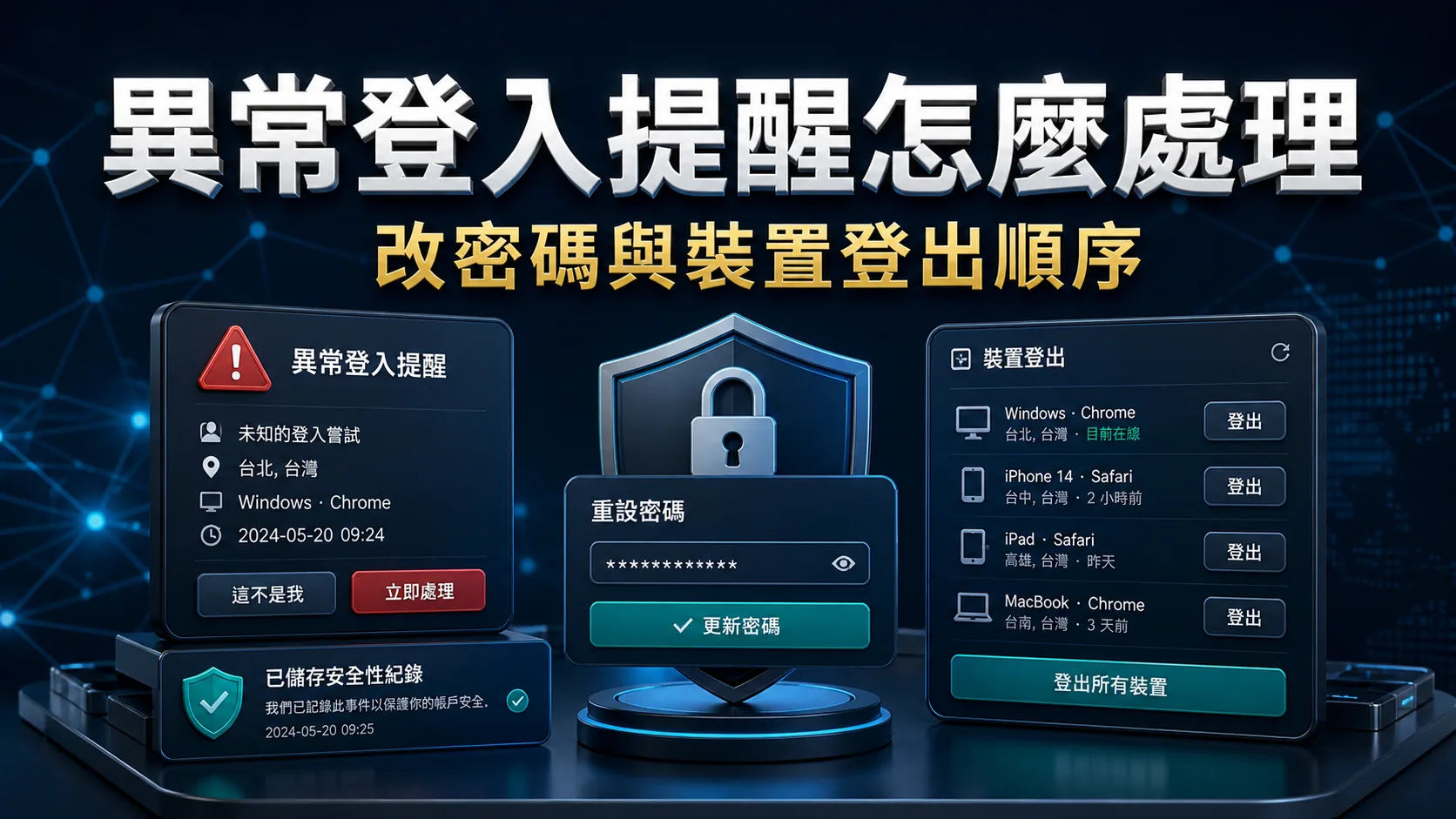 異常登入提醒怎麼處理,改密碼與裝置登出順序的 USDT 娛樂城安全指南精選圖