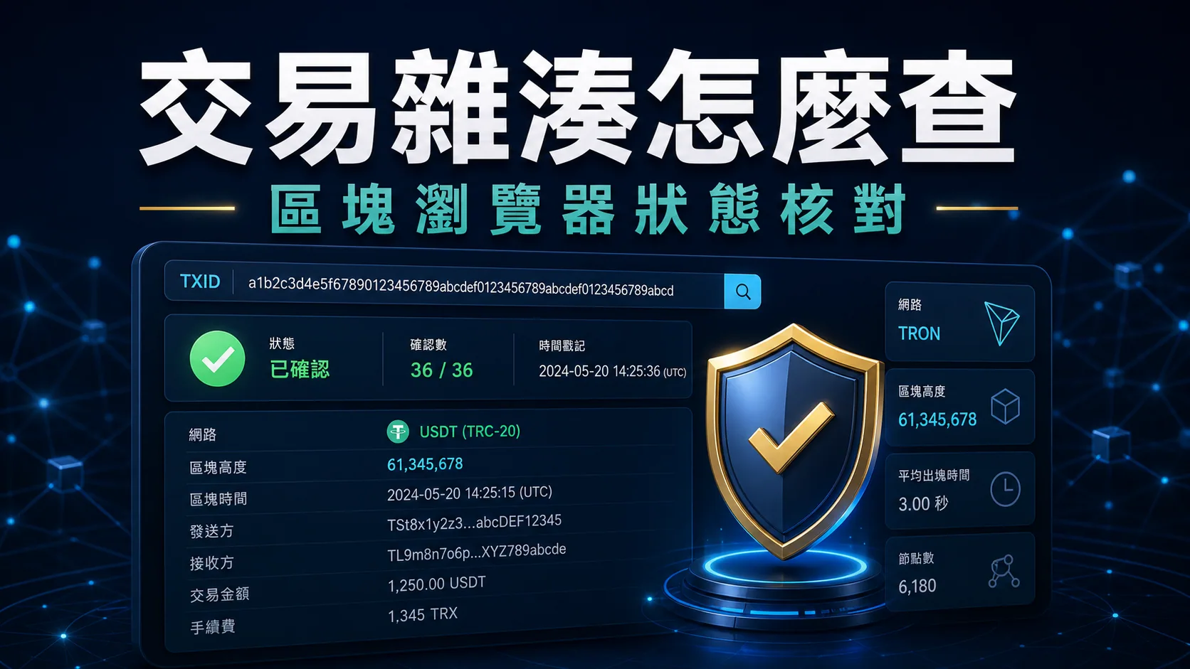 交易雜湊怎麼查,區塊瀏覽器狀態核對的 USDT 娛樂城安全指南精選圖