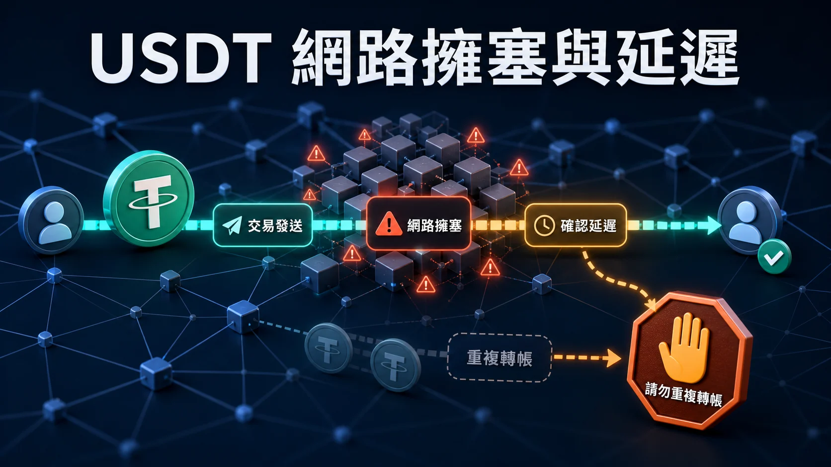 USDT 網路擁塞怎麼判斷?確認延遲、手續費與避免重複轉帳的封面重點,整理 USDT 安全檢查與操作重點