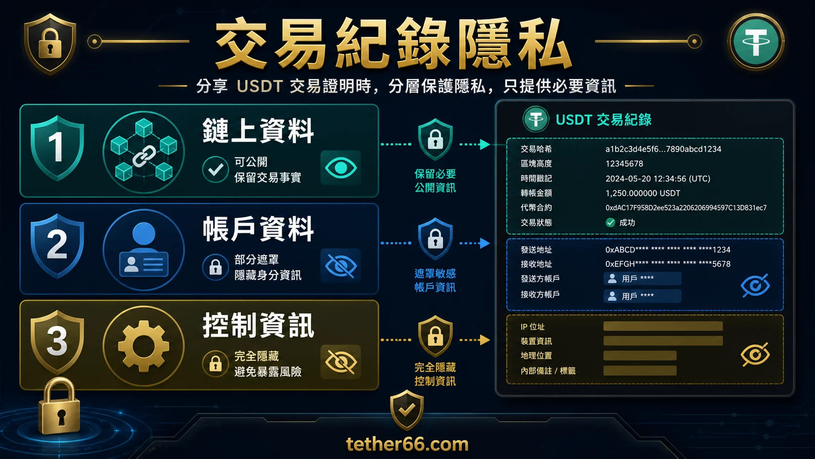 USDT交易紀錄怎麼保護隱私？TxID、地址與客服截圖遮蔽原則的封面重點，整理 USDT 安全檢查與操作重點