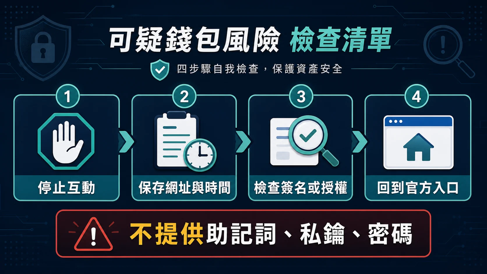 USDT 錢包連線網站怎麼解除?DApp 工作階段與代幣授權要分開看的解除連線前先保存哪些資料資訊圖